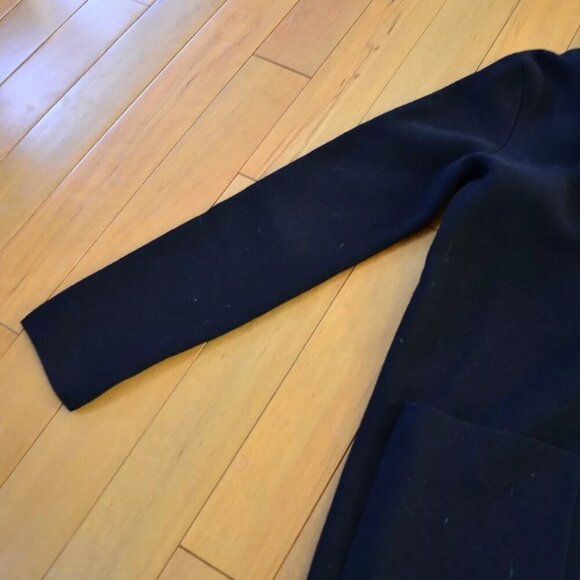 MAGASCHONI Black Open Front Jacket Cardigan Wool Blend Size S NWT Black - Picture 4 of 8